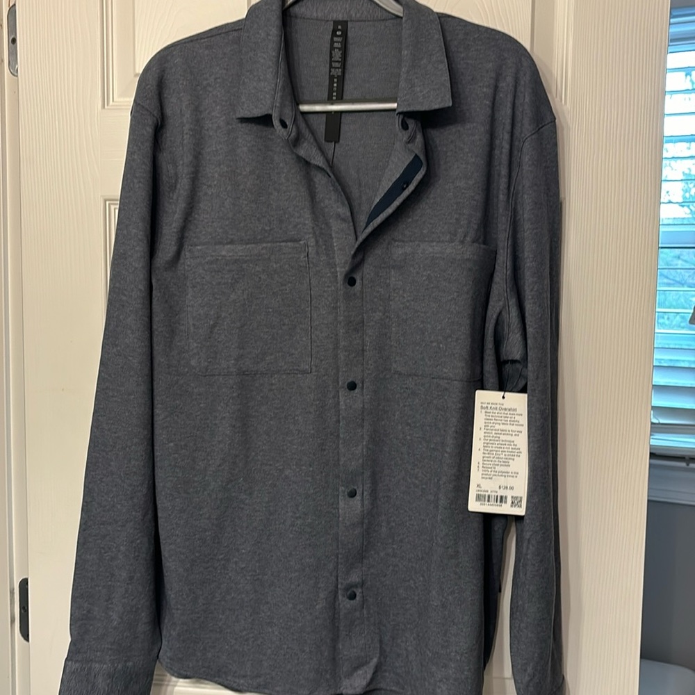 Men’s lulu lemon soft knit overshirt brand new